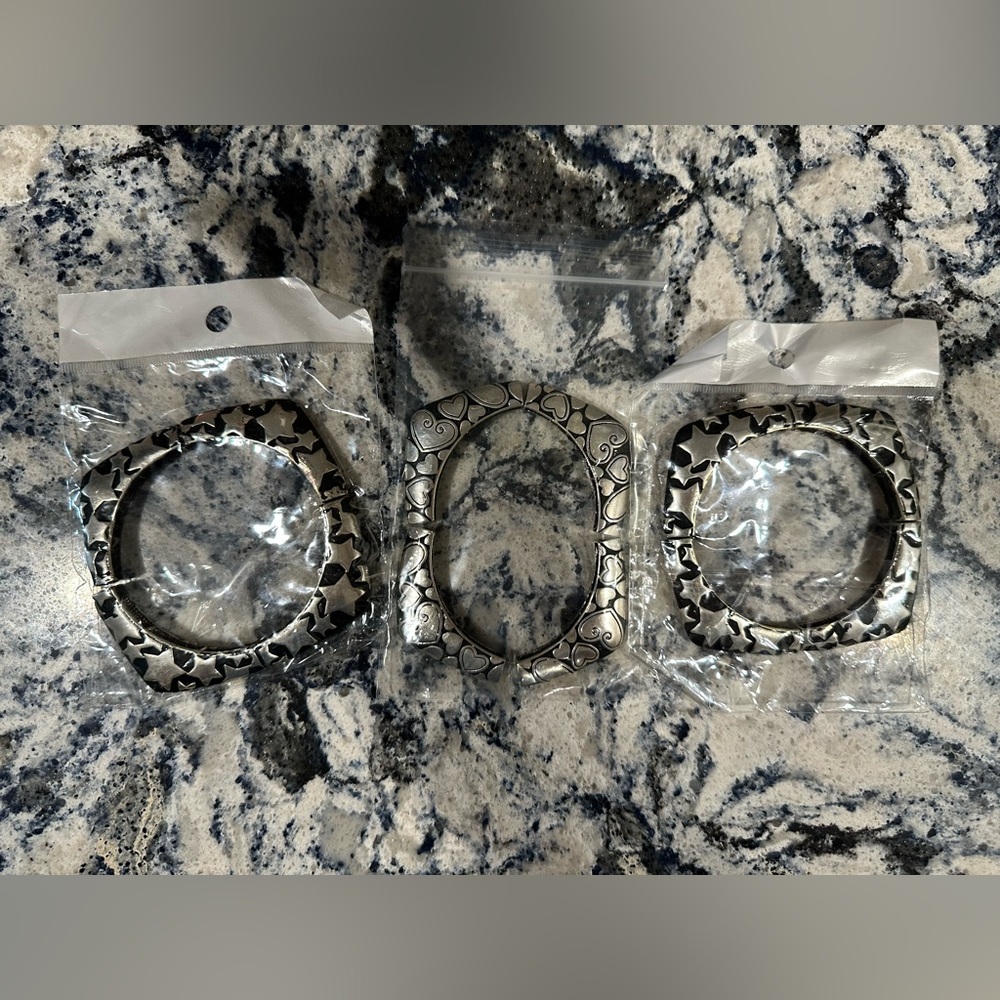 Silver-Tone Bangle Set
